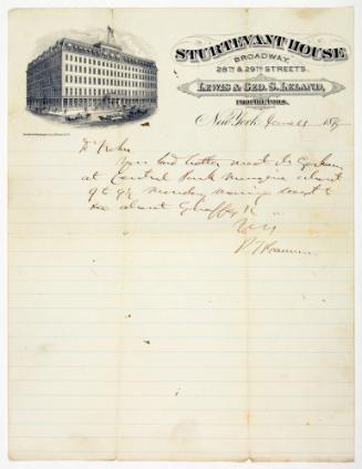 Letter from P.T Barnum to Oscar Kohn