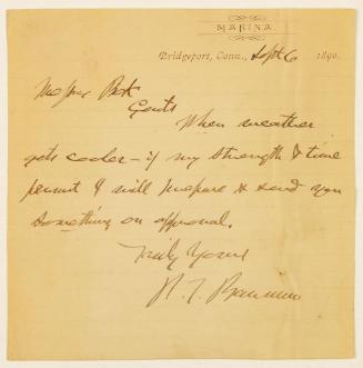 Letter from P.T Barnum to Geuts