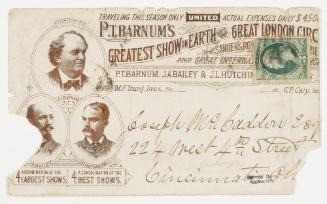 Envelope from P.T Barnum's Greatest Show on Earth and the Great London Circus