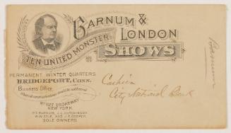 Envelope from Barnum and London Shows
