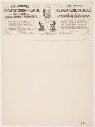 Letterhead from P.T. Barnum's Greatest Show on Earth