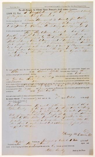 Warrantee deed by Henry M. Osborne in favor of P.T. Barnum