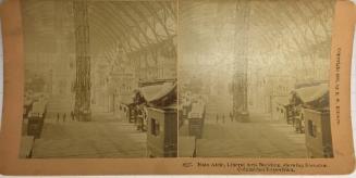 8217. Main Aisle, Liberal Arts Building, showing Elevator. Columbian Exposition