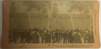 8232. Burning of the Cold Storage Building, Fifteen brave Firemen lost their lives, July 10th, Columbian Exposition