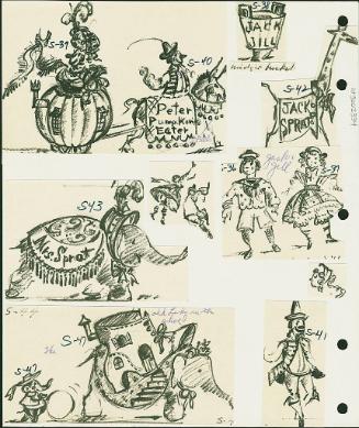 Jack & Jill, Peter Pumpkin Eater & Wife, Jack Sprat & Wife, and the Old Lady in a Shoe