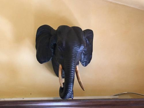 Carved Elephant Head with tusks