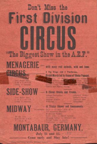 First Division Circus: July 11-12, 1919