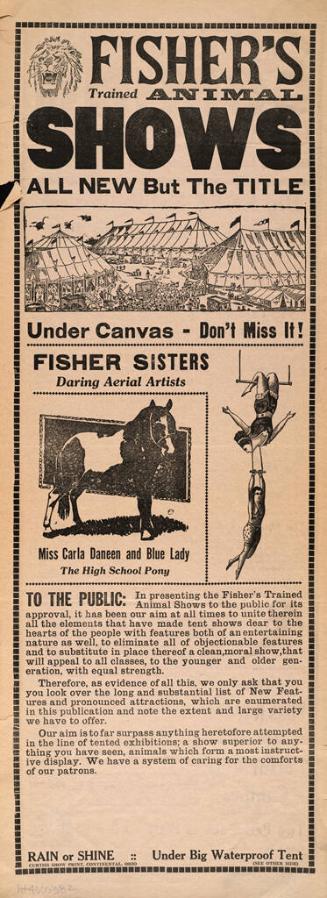 Fisher's Trained Animals
