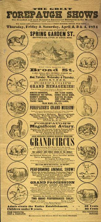 Adam Forepaugh: April 2-9, 1874