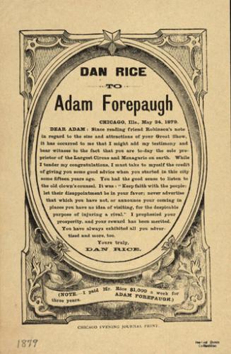 Adam Forepaugh: May 24, 1879