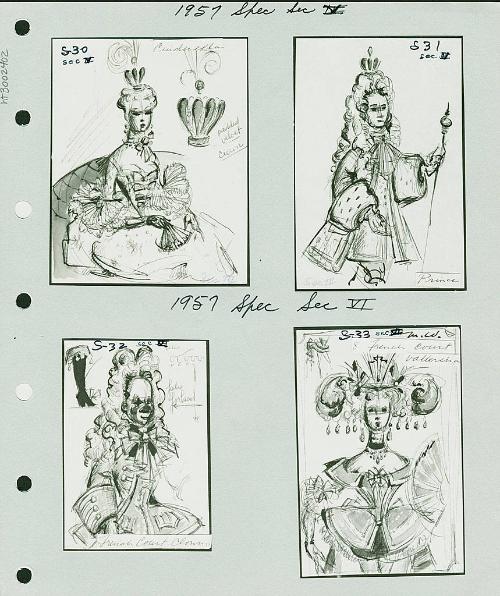French Court--Cinderella, Prince Charming, Clown and Ballerina