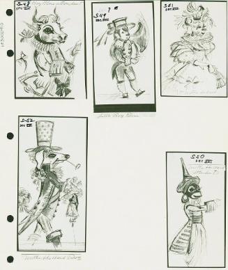 Court of Mother Goose--Boy Blue and Mother Hubbard with Attendants