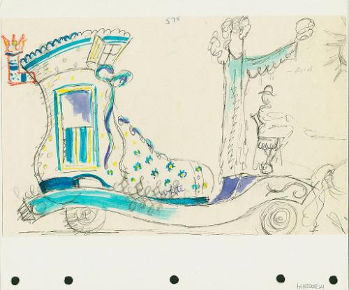 Court of Mother Goose--Old Lady in A Shoe Float