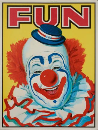 Promotional Circus poster with Kraft Logo: FUN (Clown)