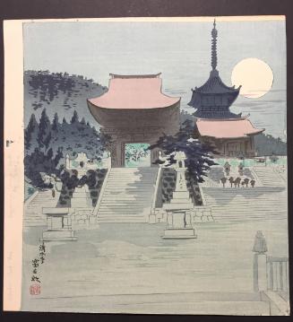 Full Moon Viewed at the Temple Kiyomizu: #11 from The Fifteen Views of Kyoto