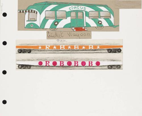 Ticket Wagon and Train Cars