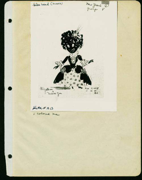 Group F - Drawing A13 - 1 Colored Man Golliwog