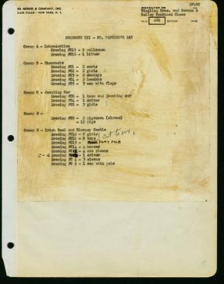 Index Page - Sequence III - St. Patrick's Day