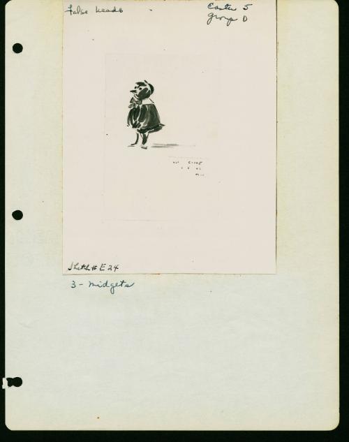 Group D - Drawing E24 - 3 Boy Chicks (Midgets)