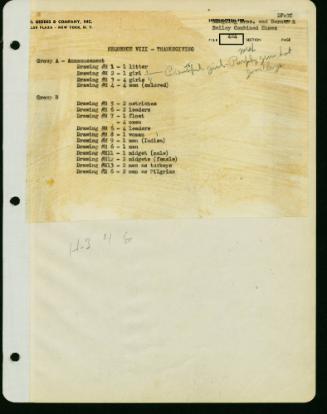 Index Page - Sequence VIII - Thanksgiving