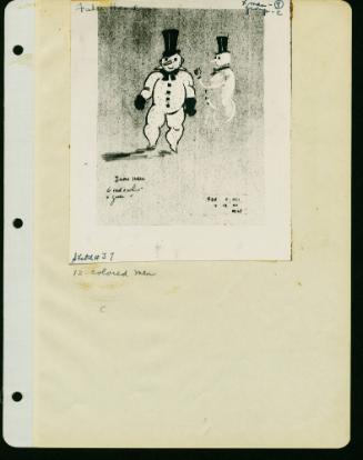 Group C - Drawing J7 - 12 Snow Men (Colored)