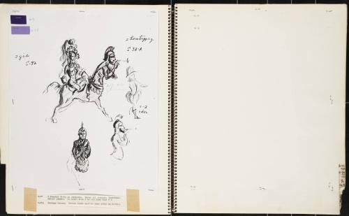 Sketches and Swatches for Girls Riding Centaurs