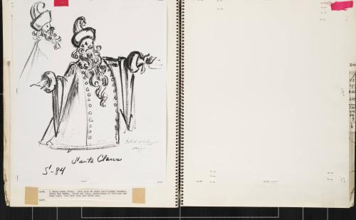 Sketches and Swatches for Clown Santa Claus