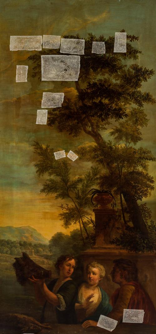 Scene of Young Men and Women in a Garden