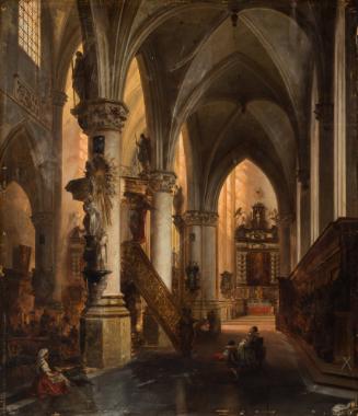 Interior of a Church, probably St. Gummarus in Lier