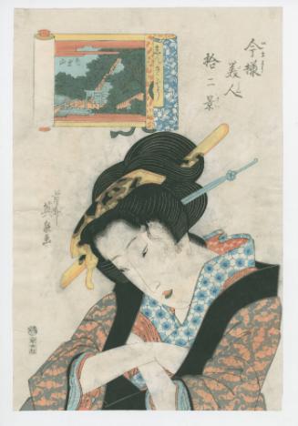 The Melancholy Type, from the series Twelve Scenes of Modern Beauties (Mount Atago)