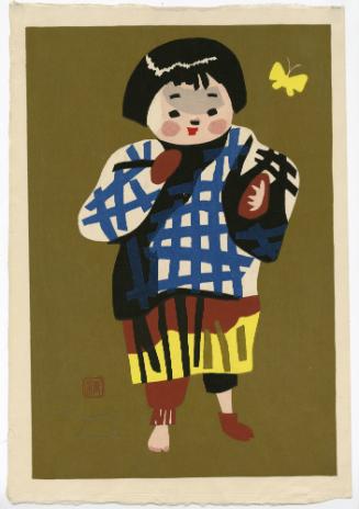 Child with one Butterfly
