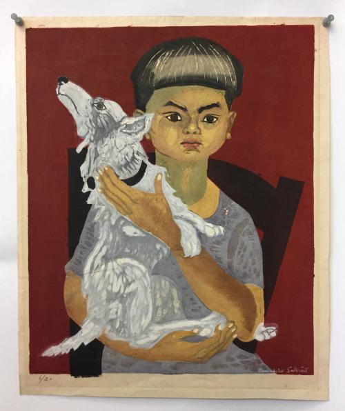 Boy with Dog (Sekino's son, Junpei)
