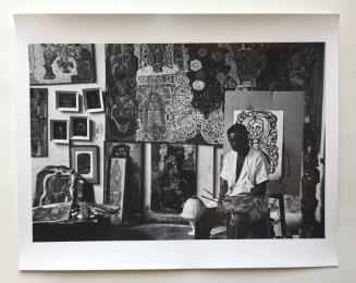Painter in his studio, Cuba