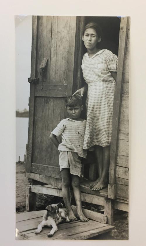 Woman and boy in doorway, San Juan, Puerto Rico