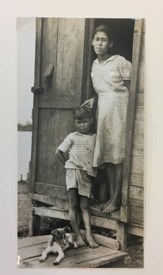 Woman and boy in doorway, San Juan, Puerto Rico