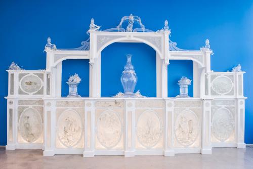 SN11484, Sideboard with Blue China, after installation and reworking 2017 