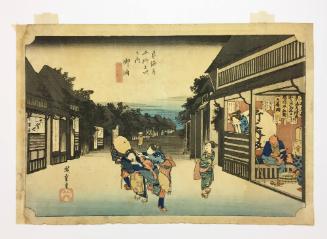 Goyu: Women soliciting travelers, from the series Fifty-three Stations of the Tōkaidō Road