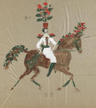 Equestrian with Flower Pot Hat