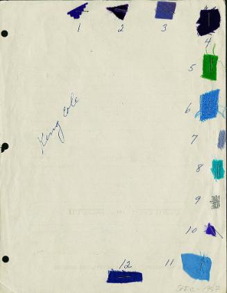Old King Cole Swatch Sheet--1957 Production
