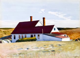 Edward Hopper, American, 1882-1967, Jenness House Looking North, 1934, Watercolor and pencil on…