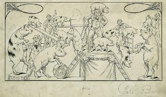 Cole Bros.: Clown and Pig Act