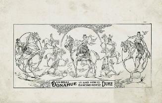 La Belle Donahue and her Dancing Horse Duke