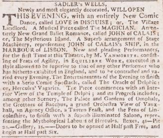 SADLER's WELLS.