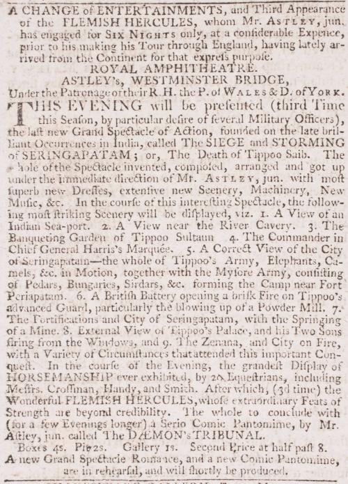 ROYAL AMPHITHEATRE. ASTLEY's, WESTMINSTER BRIDGE,