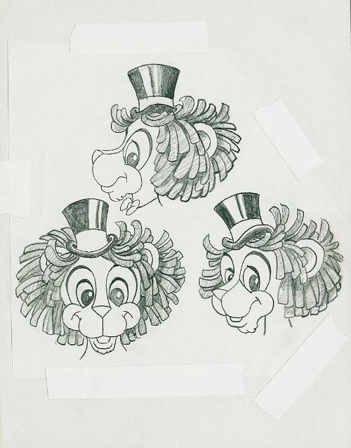 Comic Lion's Head