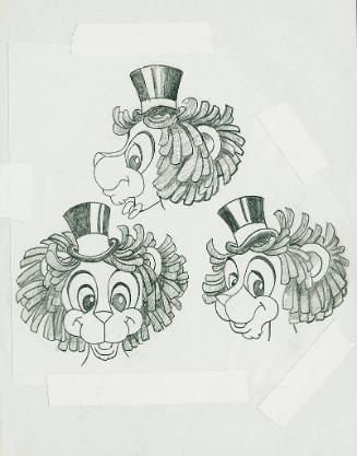 Comic Lion's Head