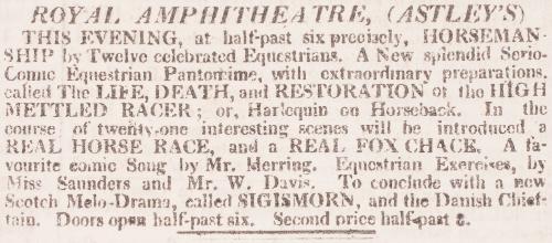 Royal Amphitheatre, (ASTLEY's).