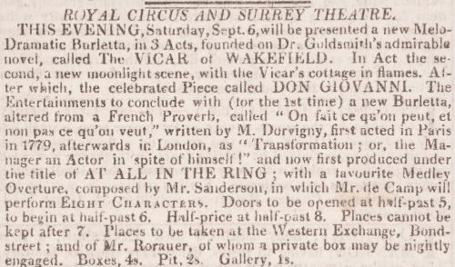 ROYAL CIRCUS AND SURREY THEATRE