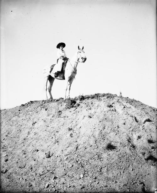 Portrait of Mrs. Zack T. Miller on Horseback