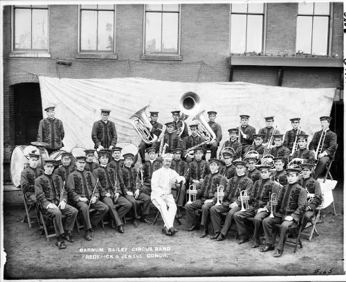 Portrait of Barnum & Bailey Circus Band with Frederick A. Jewell, Conductor